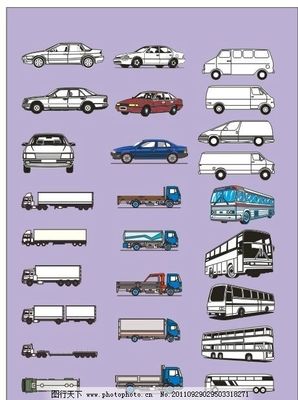 專業車輛矢量圖庫 從轎車到專用車輛的全面設計資源